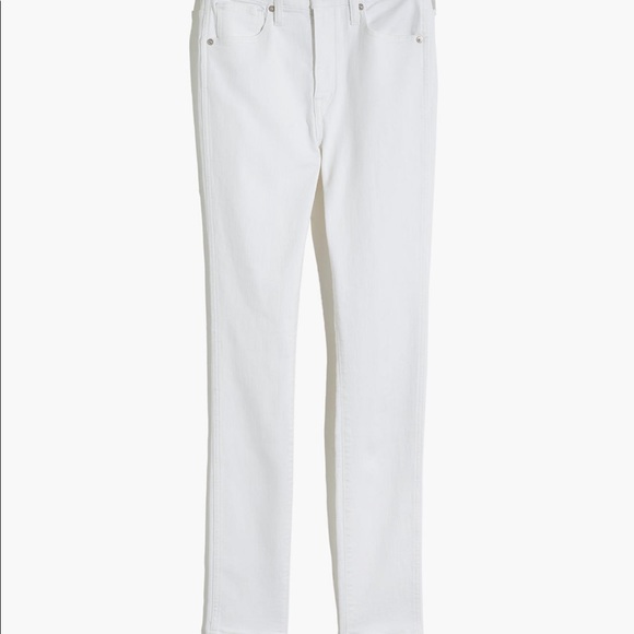 Madewell 10” high rise skinny jeans in pure white. NWT. Size 28 - Picture 4 of 5